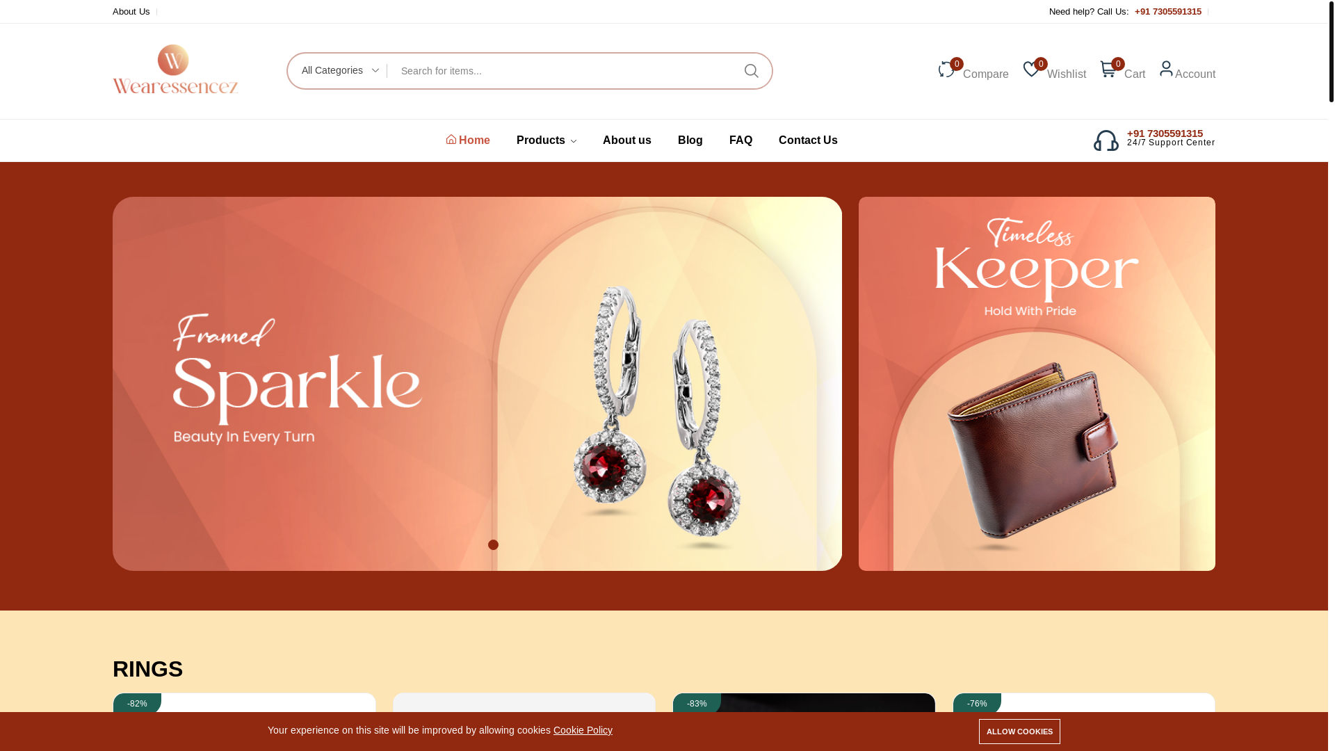 website screenshot of https://wearessencez.com/