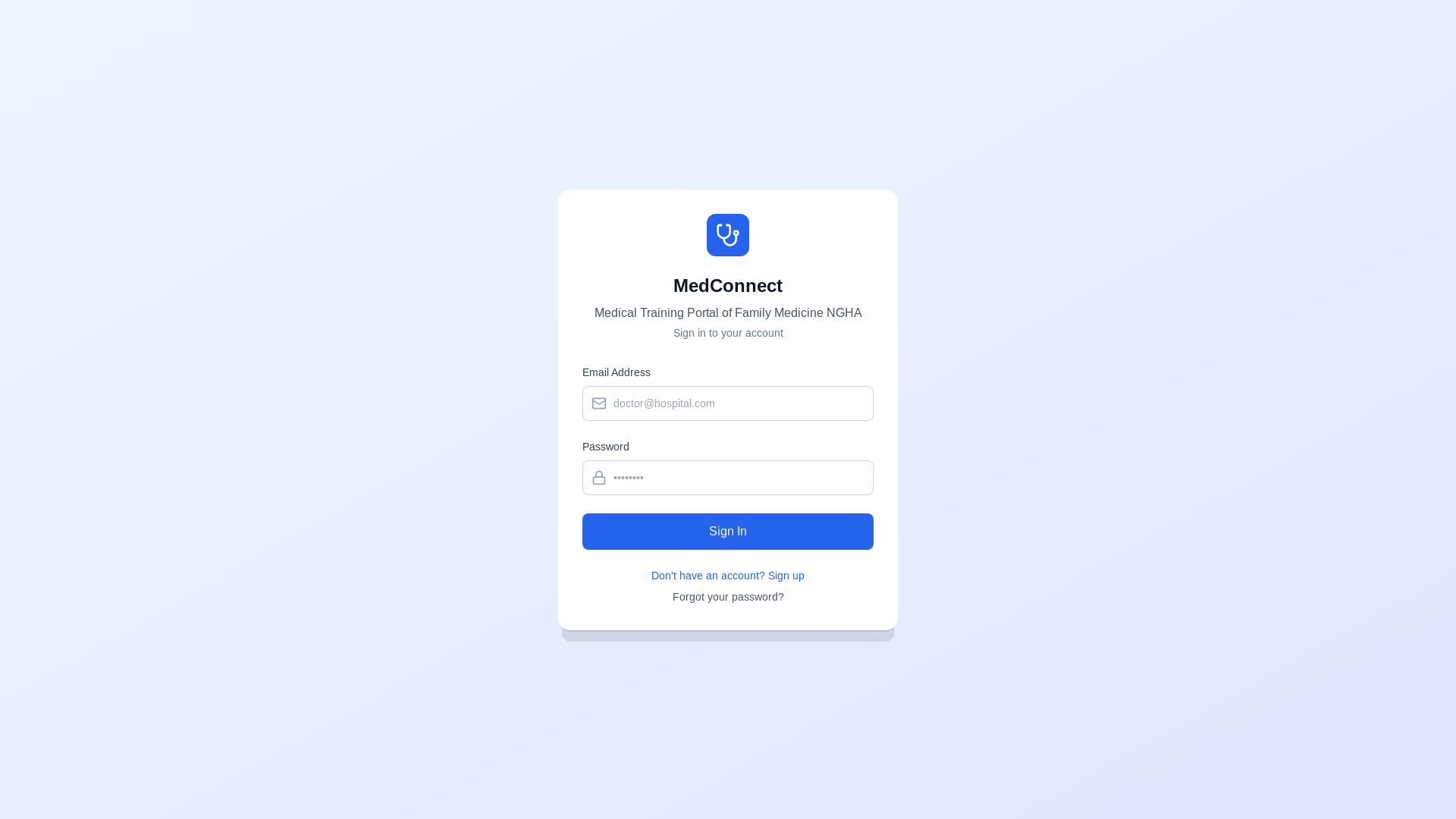 website screenshot of https://medconnect.run/