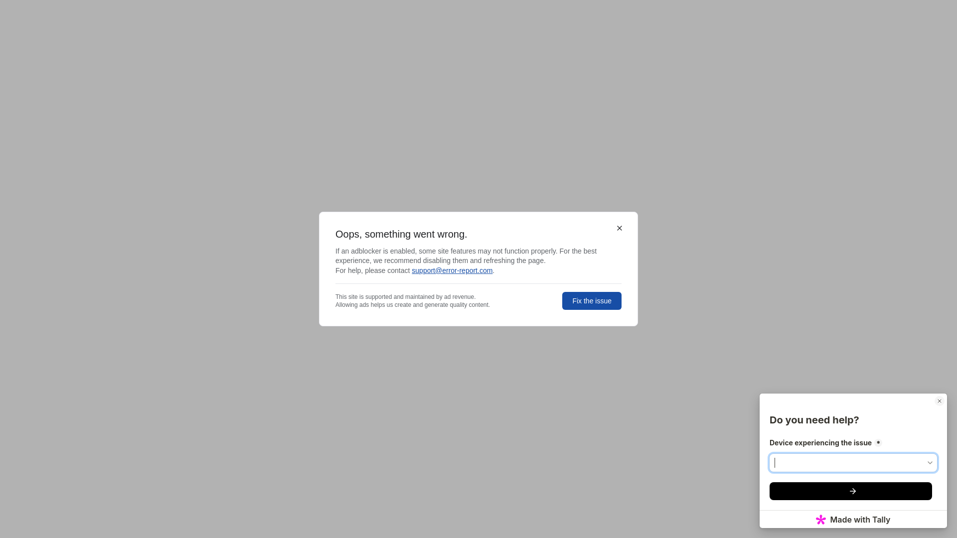 website screenshot of https://report.error-report.com/