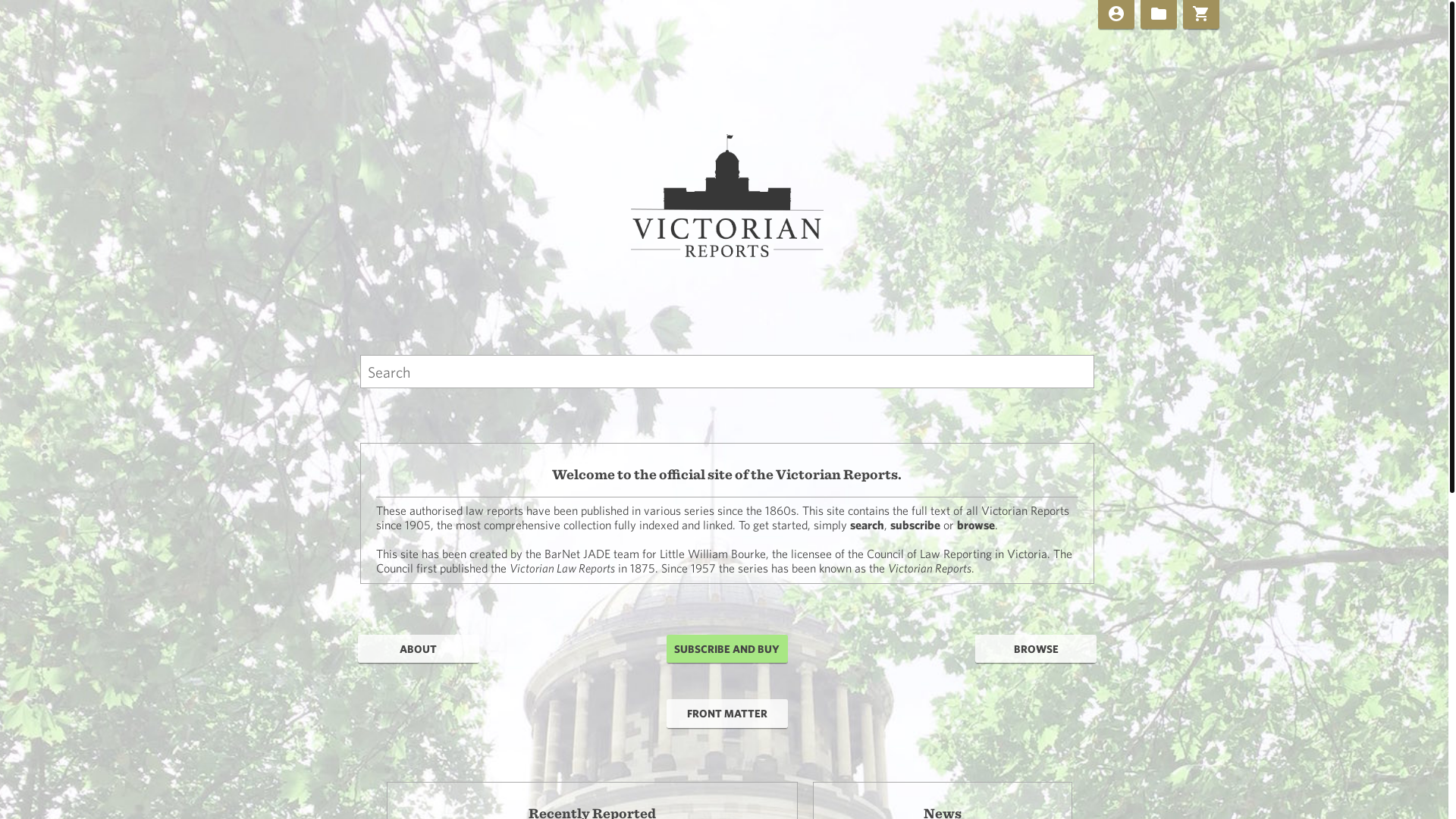 website screenshot of https://victorianreports.com.au