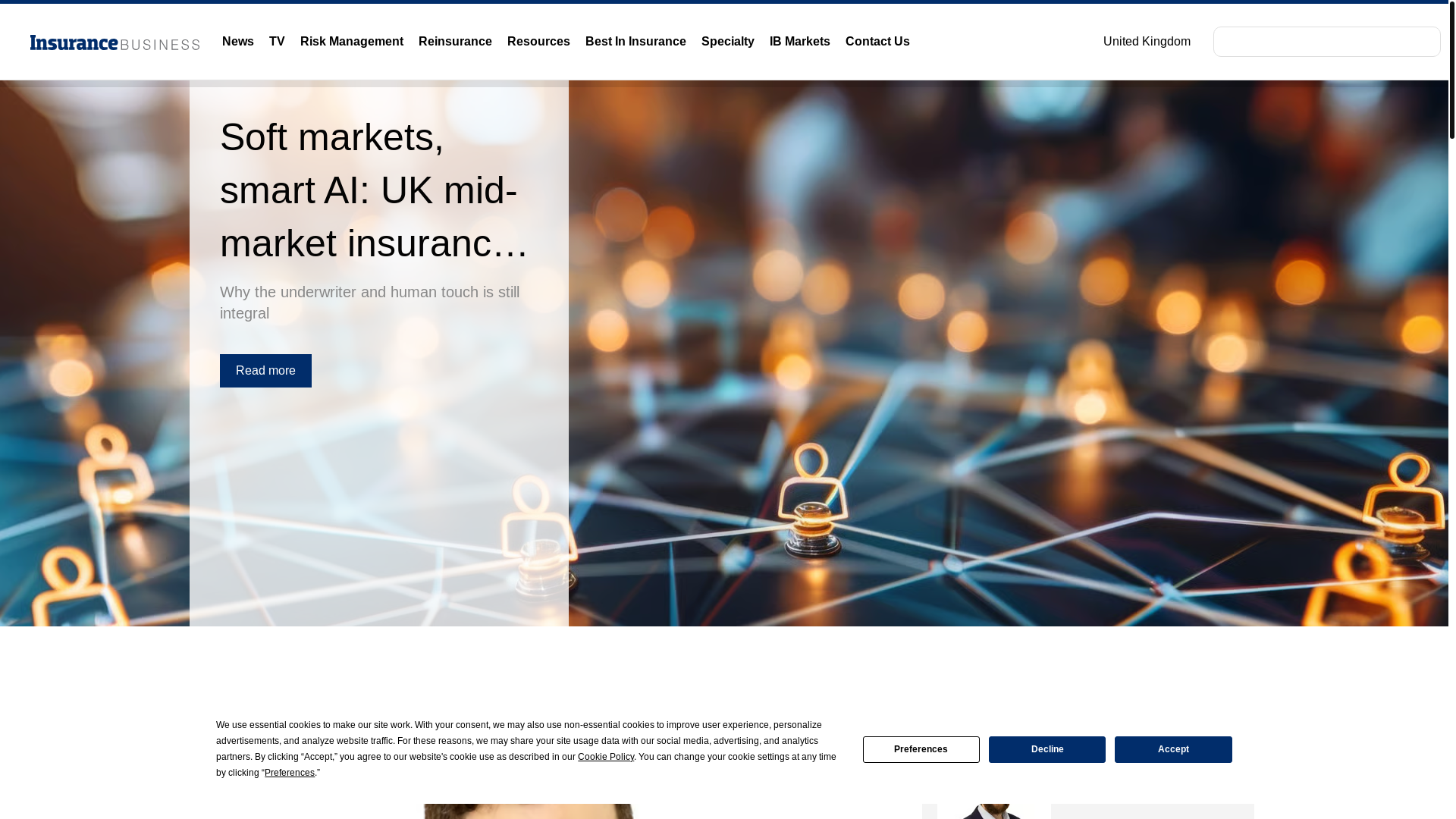 website screenshot of https://www.insurancebusinessmag.com/