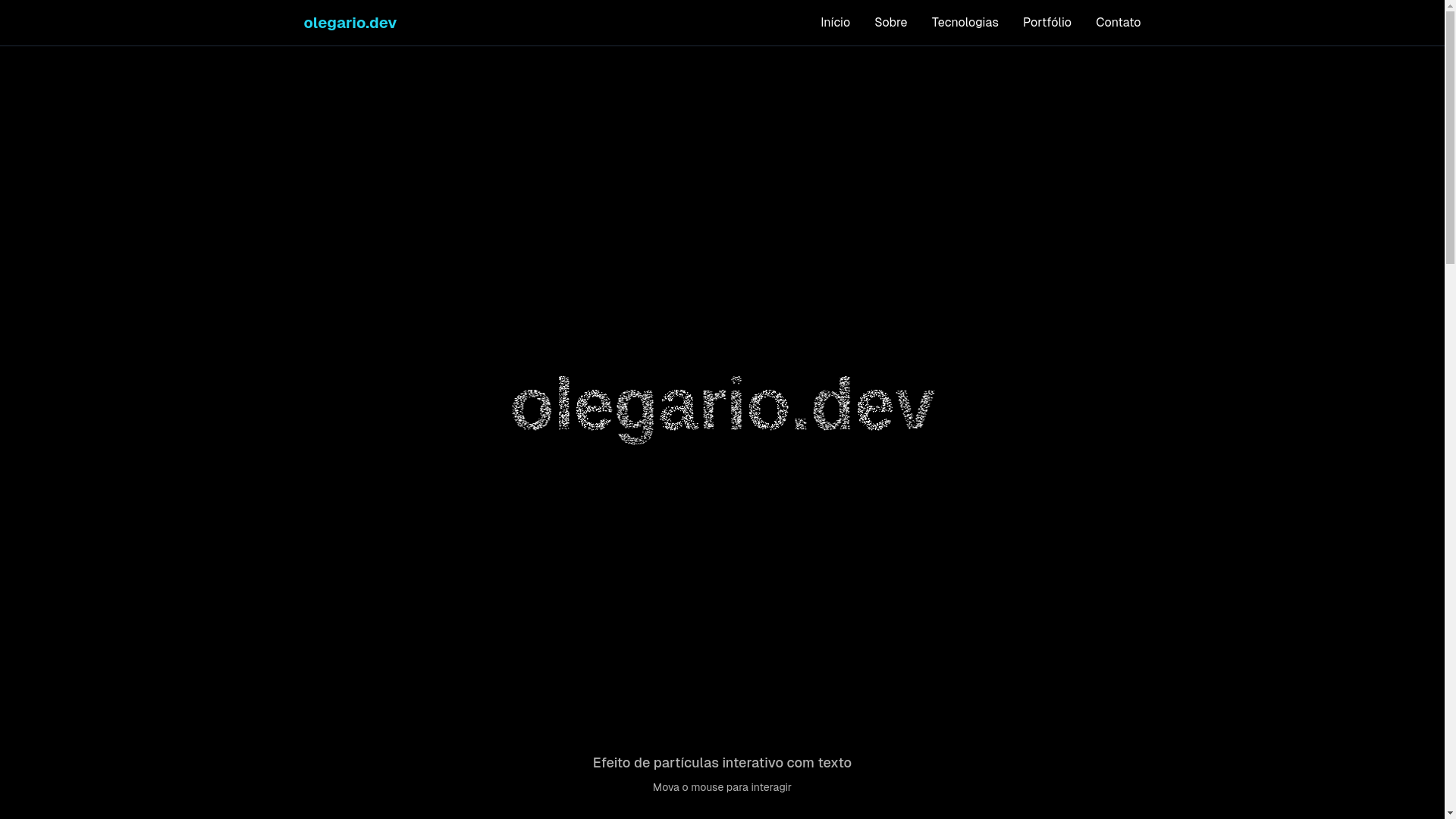 website screenshot of https://olegario.dev/
