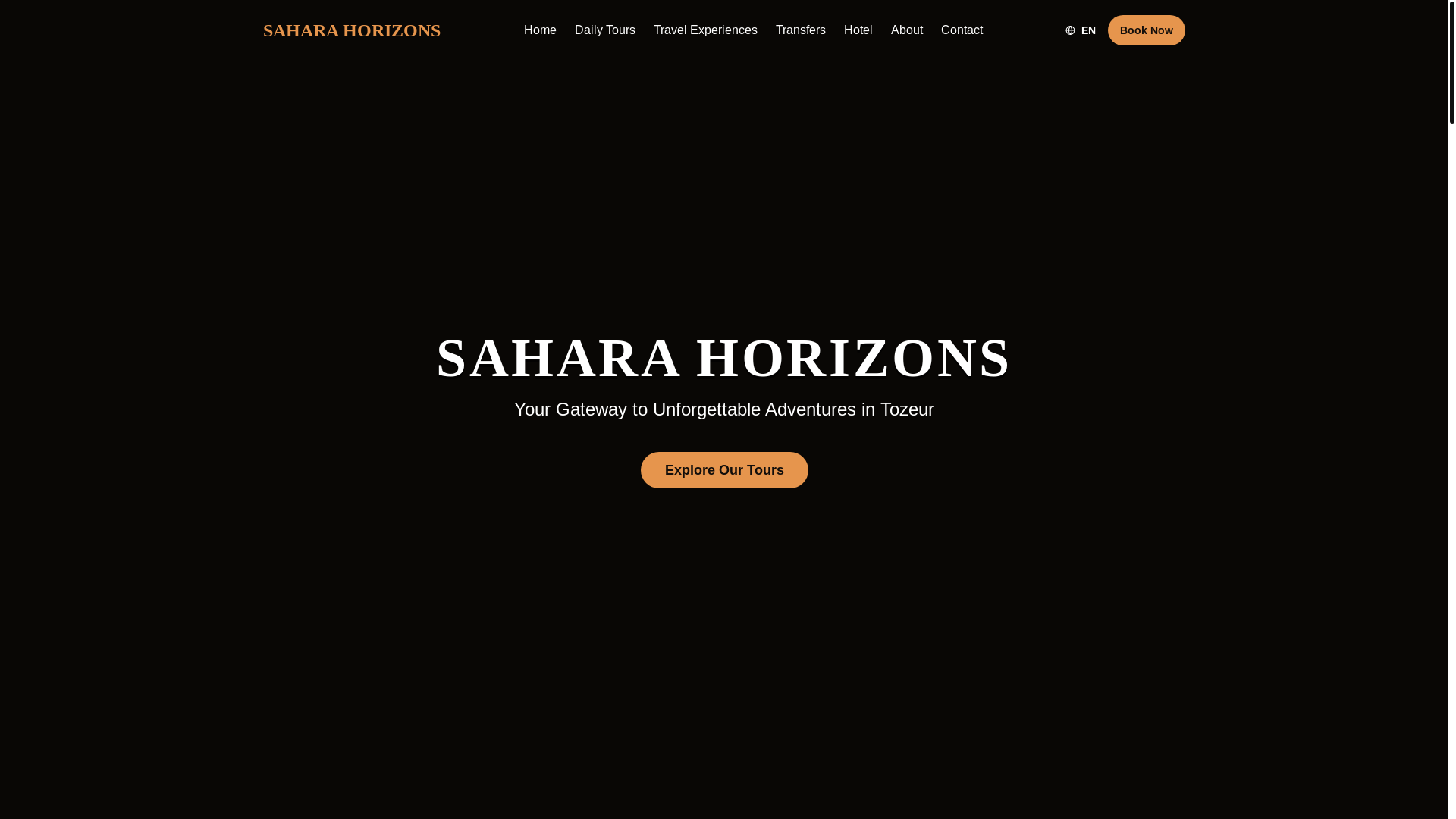 website screenshot of https://saharahorizons.net/