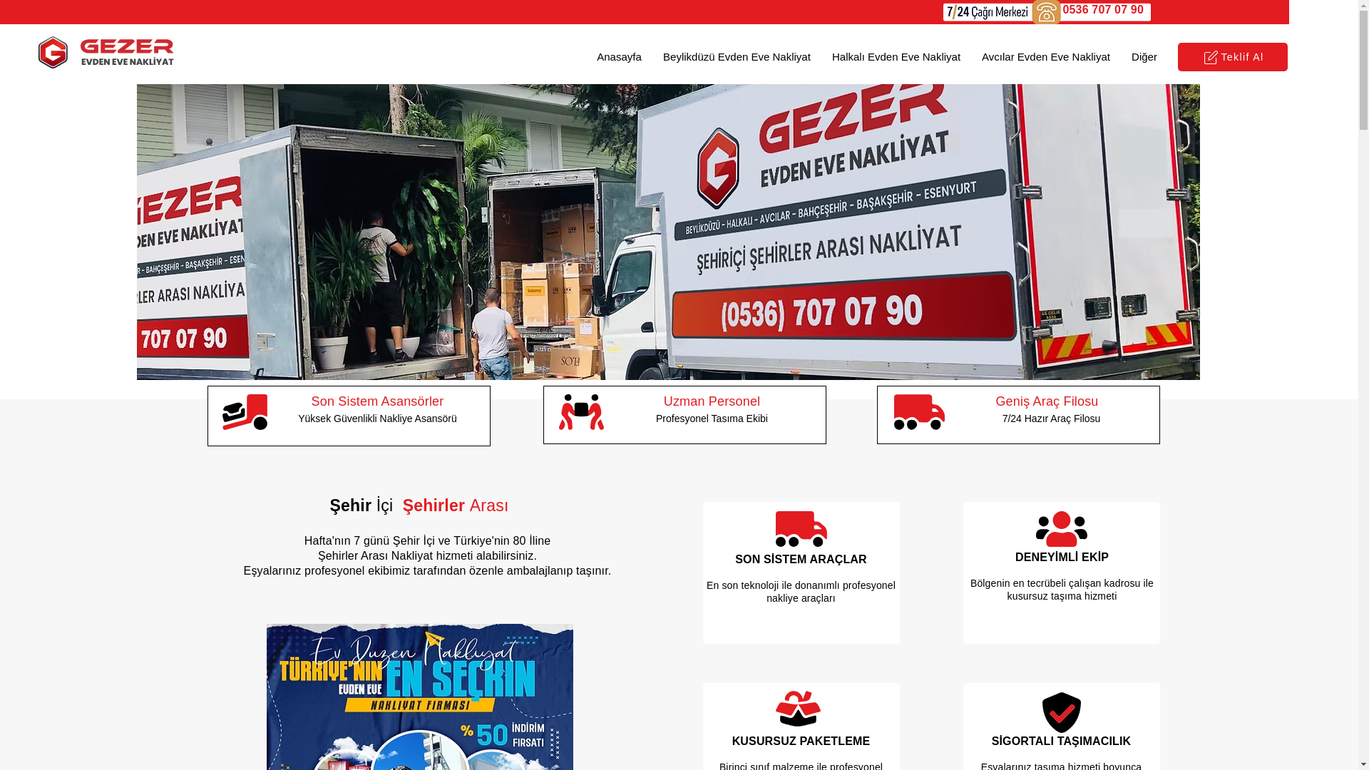 website screenshot of https://gezerevdenevenakliyat.com.tr/
