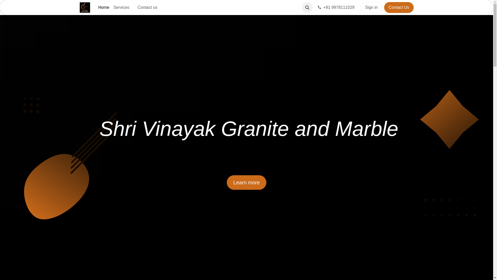 website screenshot of https://shrivinayakgraniteandmarble.com/