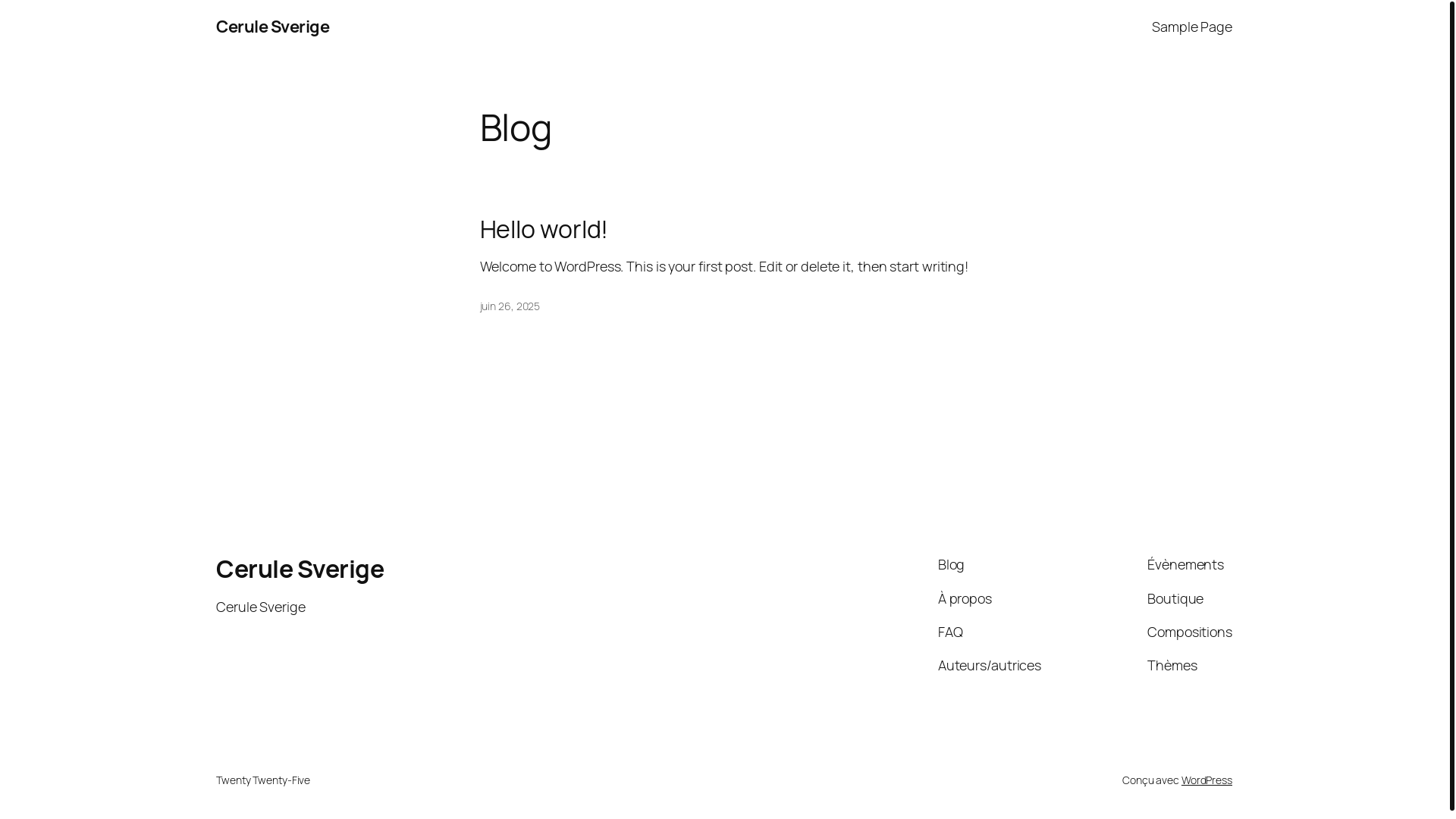 website screenshot of https://cerule-sverige.com/
