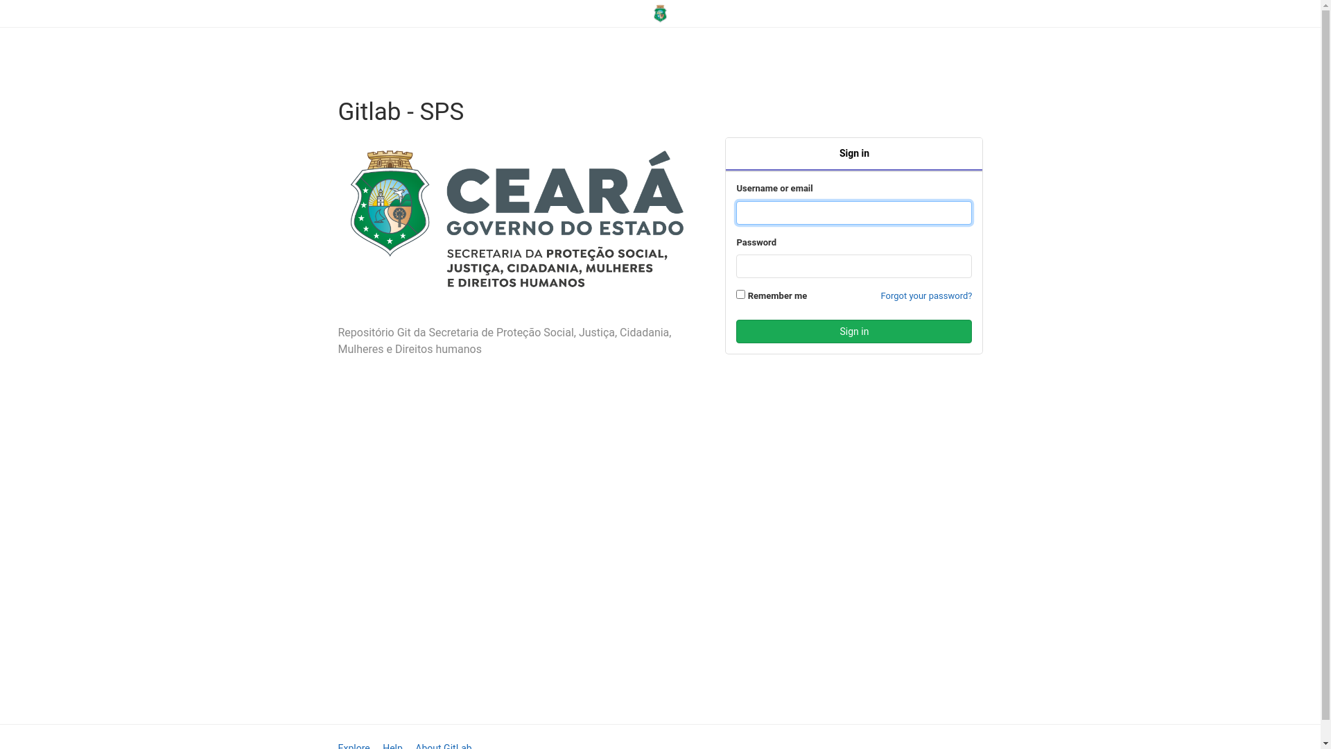 website screenshot of https://gitlab.sps.ce.gov.br/