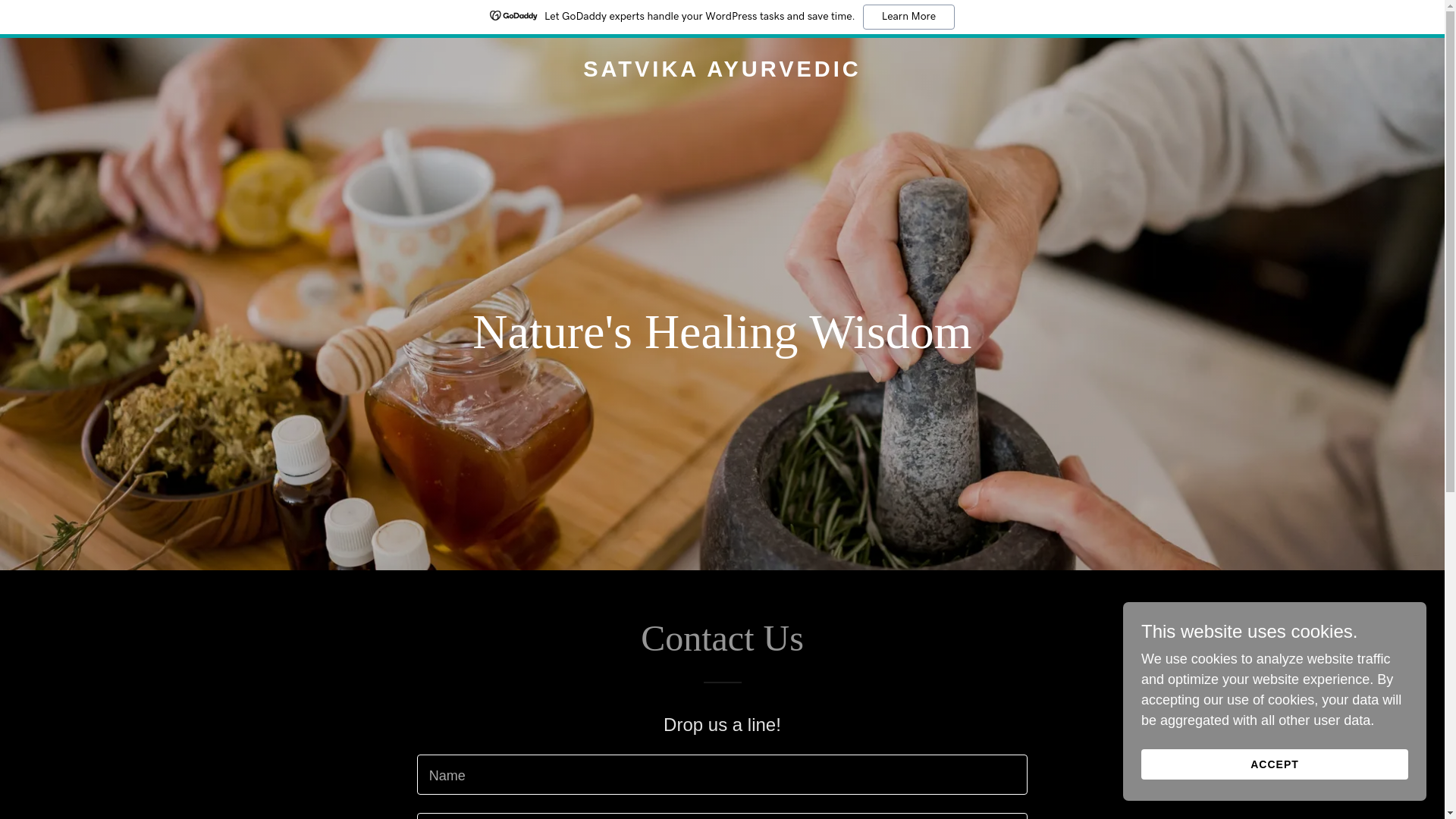 website screenshot of https://satvikayurvedic.com/