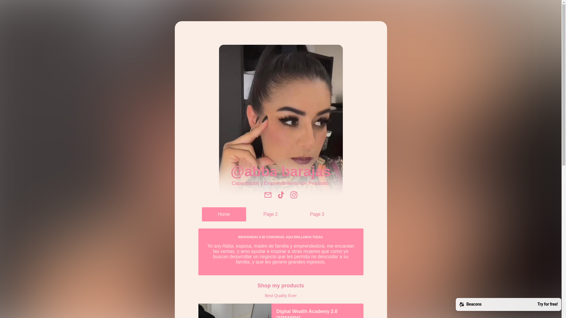 website screenshot of https://abbabarajas.com/
