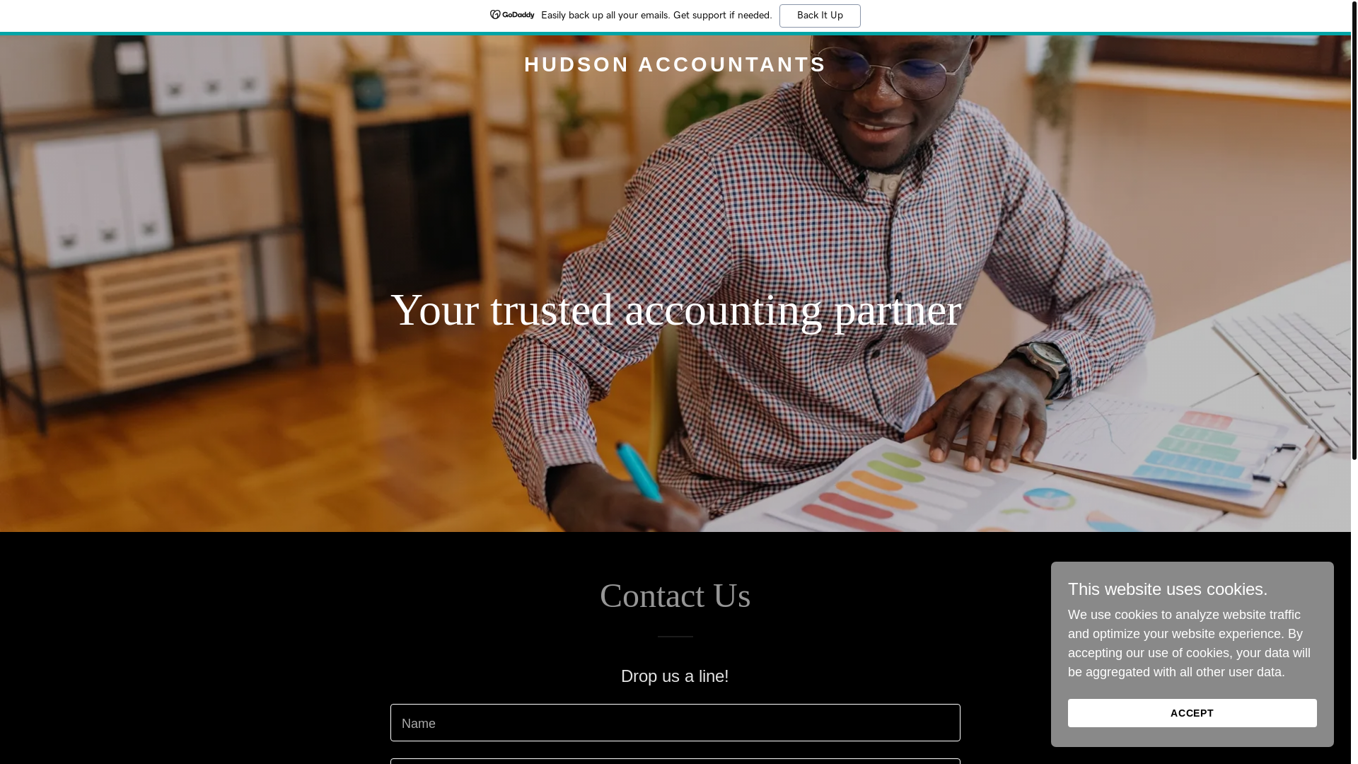 website screenshot of https://hudsonaccountants.ca/