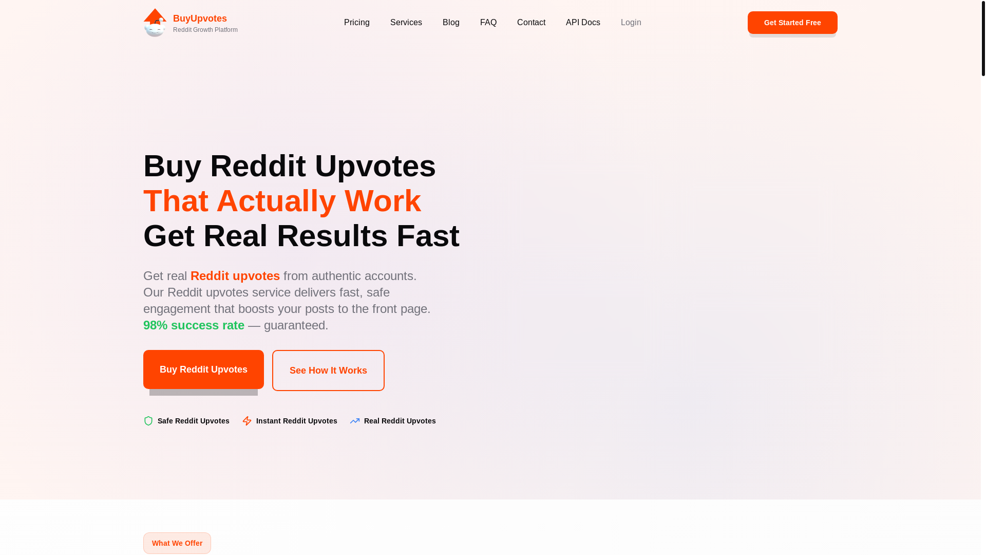 website screenshot of https://buyupvotes.net/