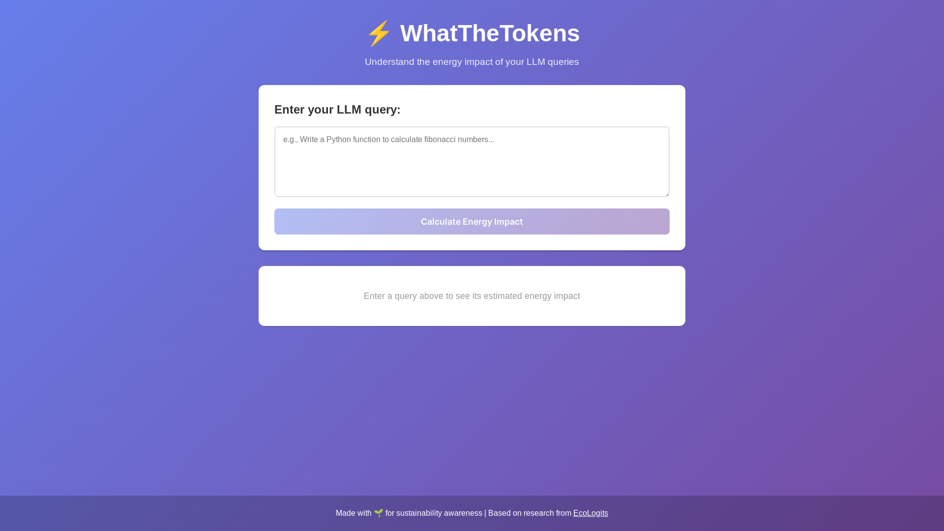 website screenshot of https://whatthetokens.com/