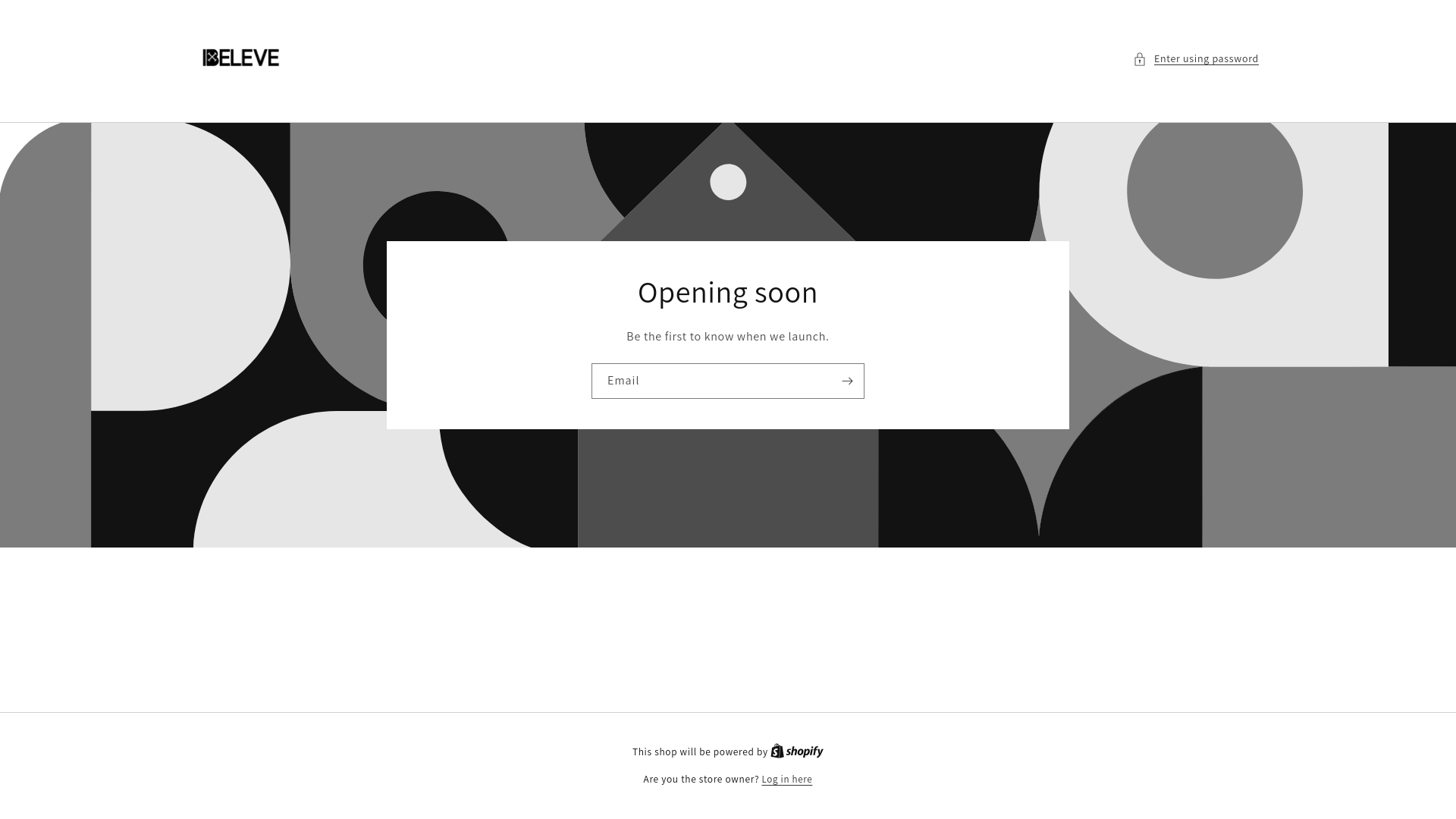 website screenshot of https://ibelieveclothing.store/