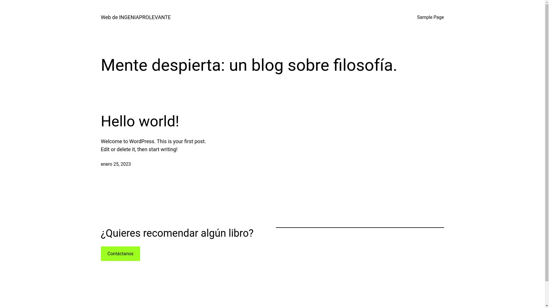 website screenshot of https://ingeniaprolevante.es/