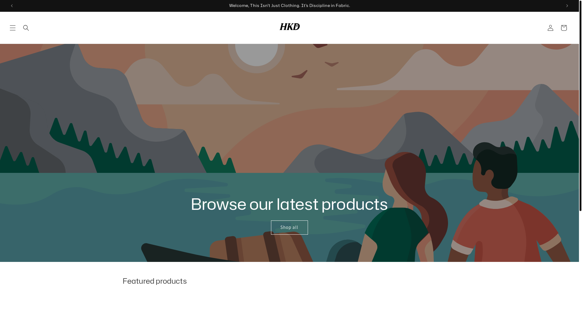 website screenshot of https://hookedmindwear.com/