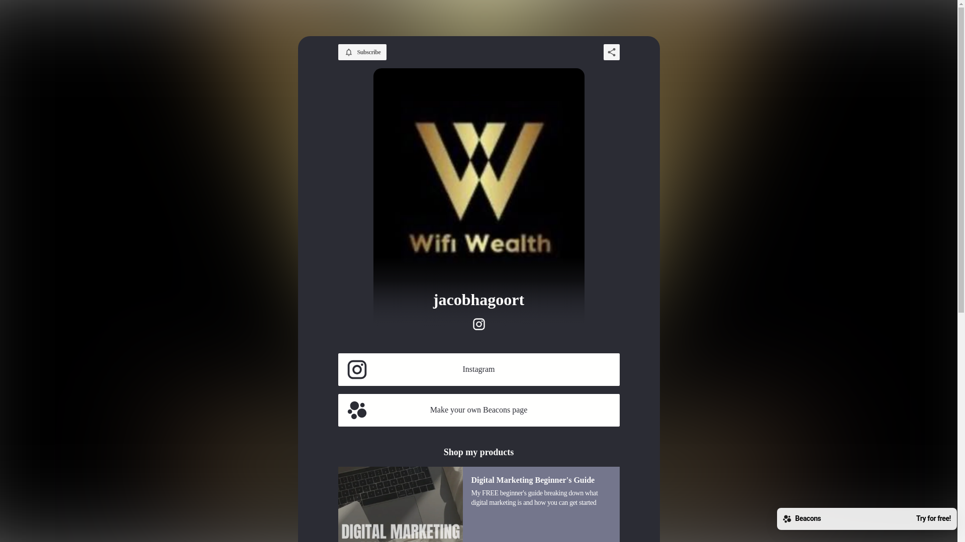 website screenshot of https://jacobhagoort.store/