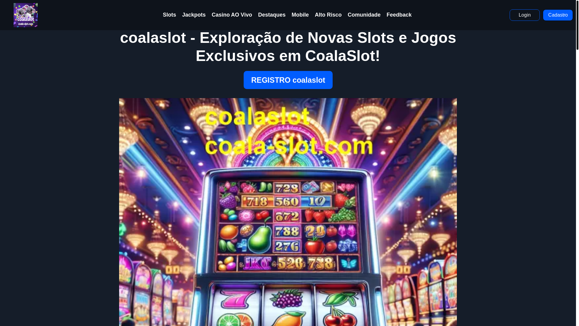website screenshot of https://coala-slot.com/