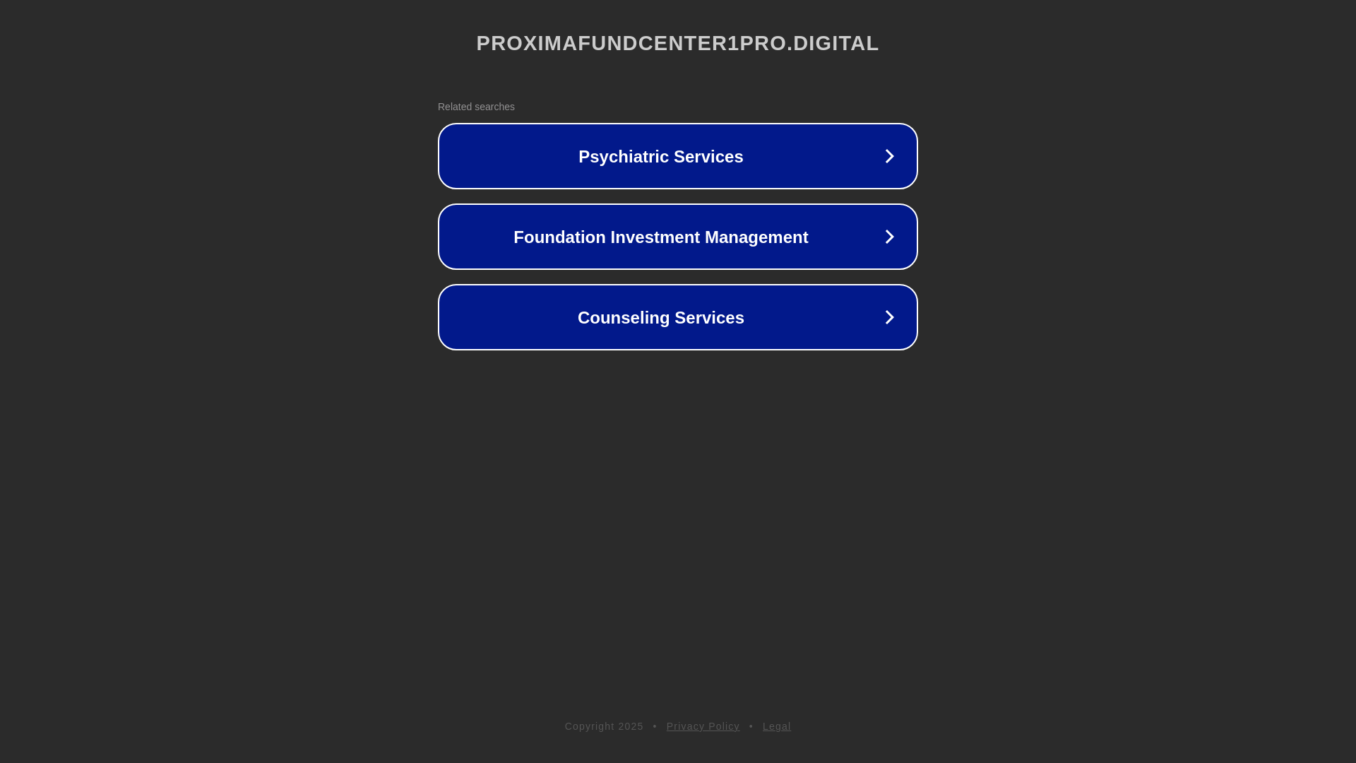 website screenshot of https://proximafundcenter1pro.digital/