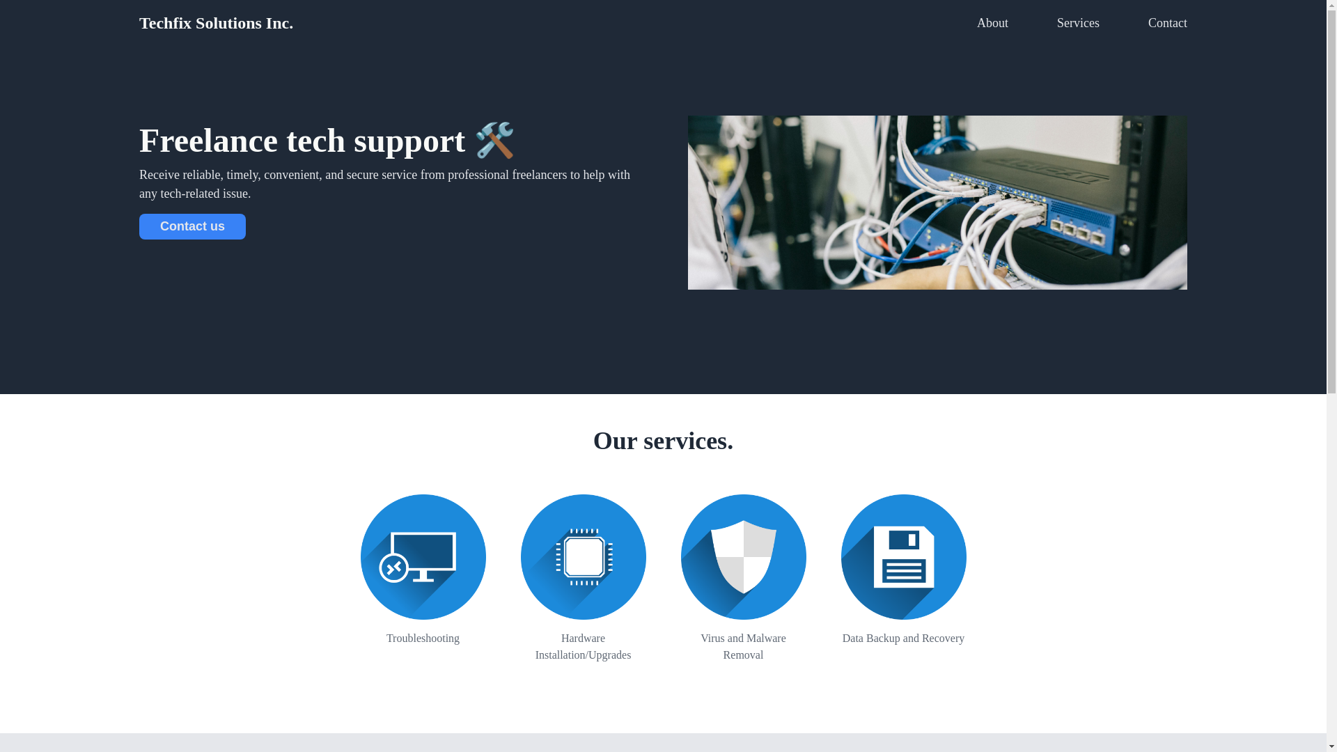 website screenshot of https://techfix-solutions.pages.dev/