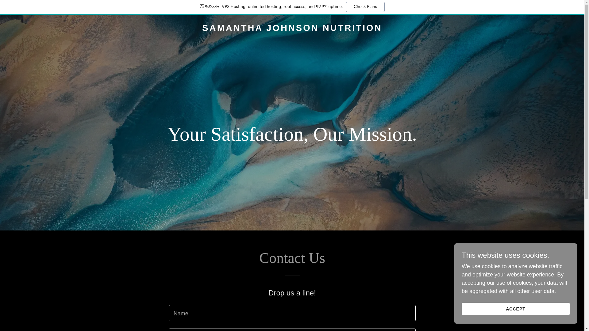 website screenshot of https://samanthajohnsonnutrition.com.au/