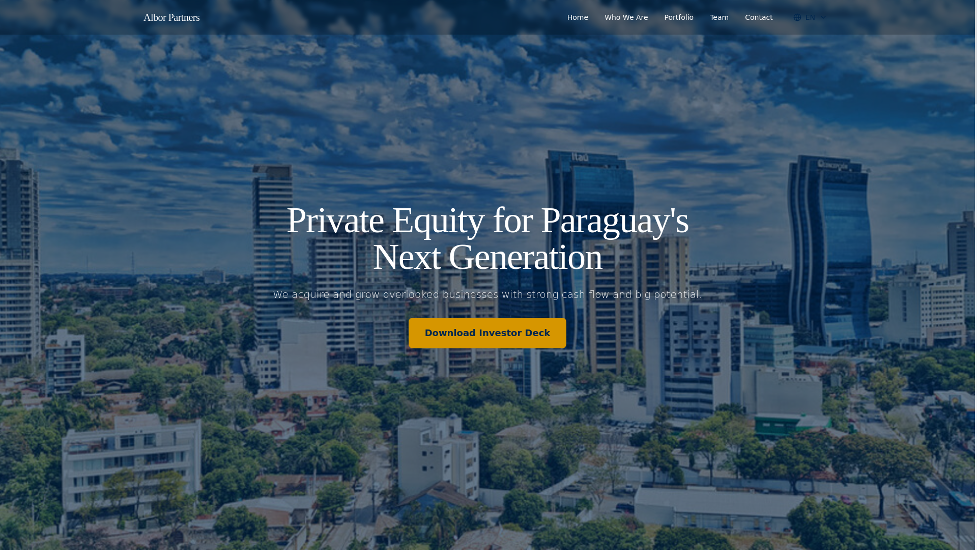 website screenshot of https://alborpartners.com/