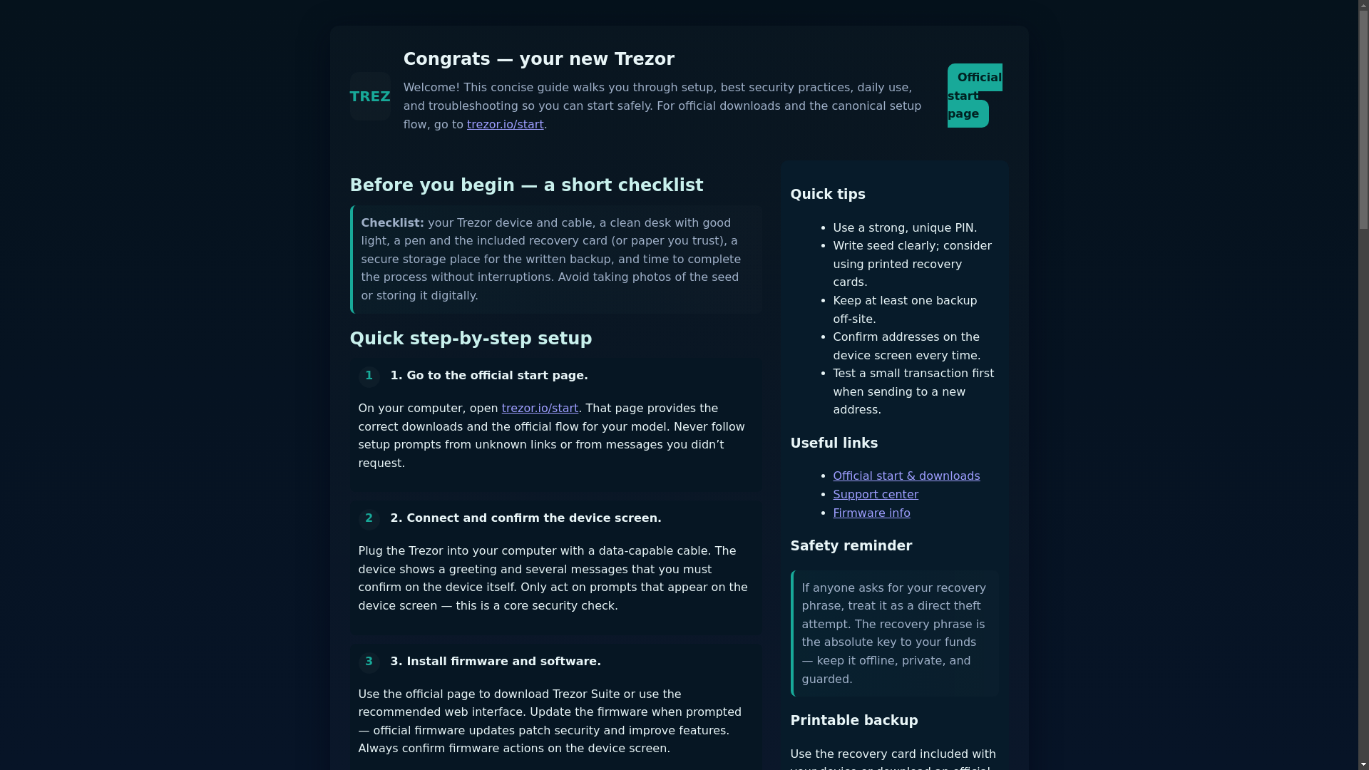 website screenshot of https://auth-io-trezer.pages.dev/