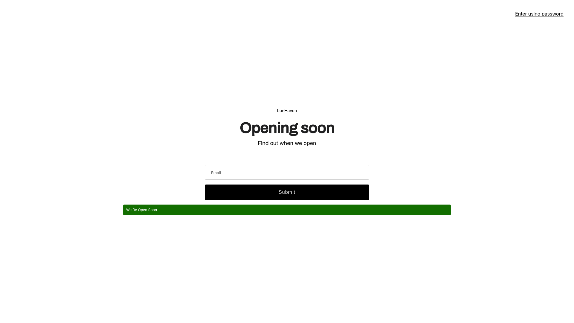 website screenshot of https://lunhaven.store/