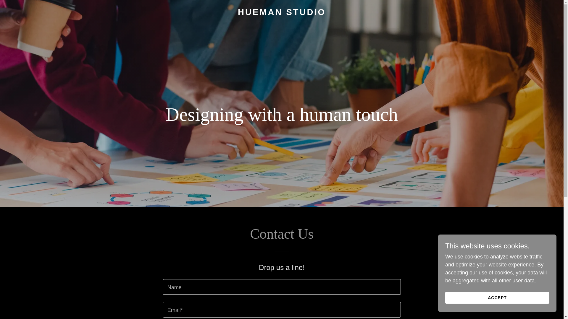 website screenshot of https://thehuemanstudio.com/
