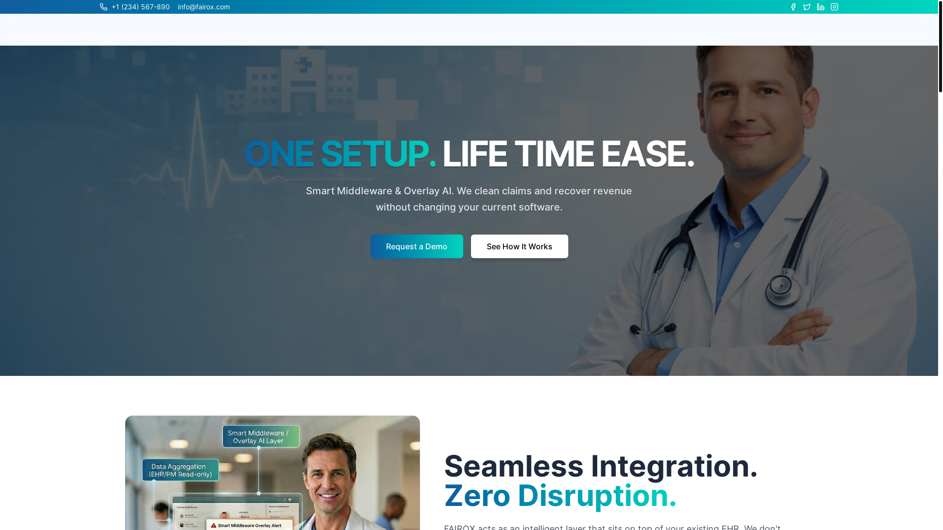 website screenshot of https://fairox.health/