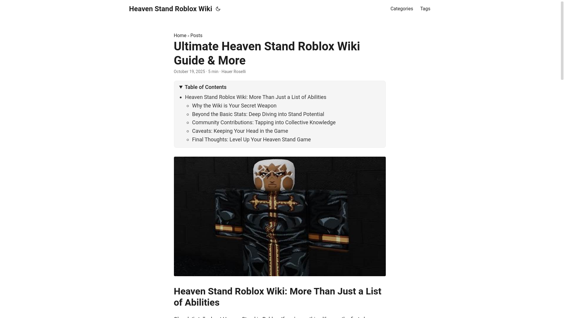 website screenshot of https://heaven-stand-roblox-wiki.pages.dev/