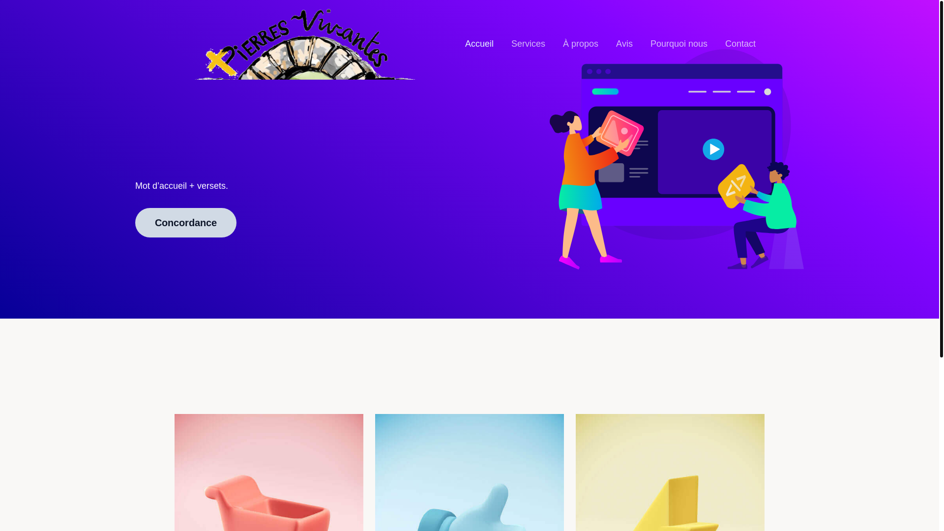 website screenshot of https://pierresvivantes.net/