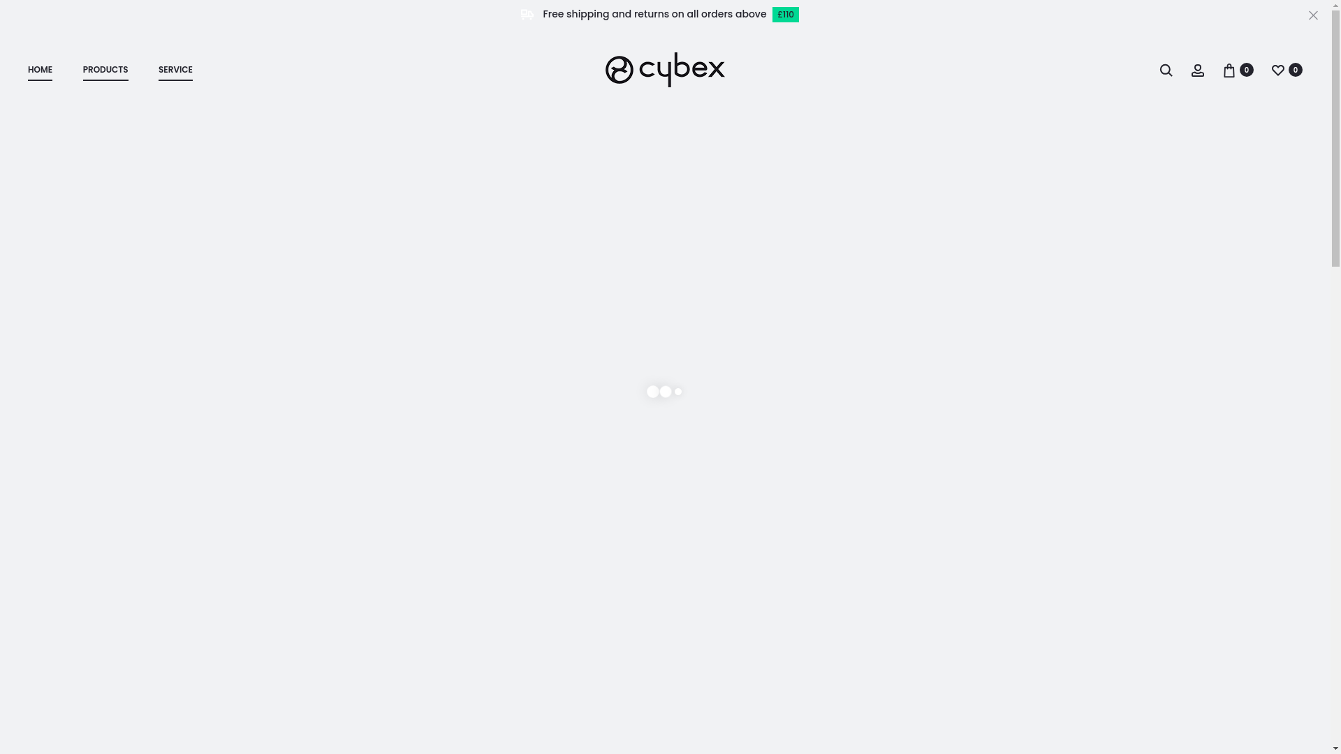 website screenshot of https://www.cybexuk.com/