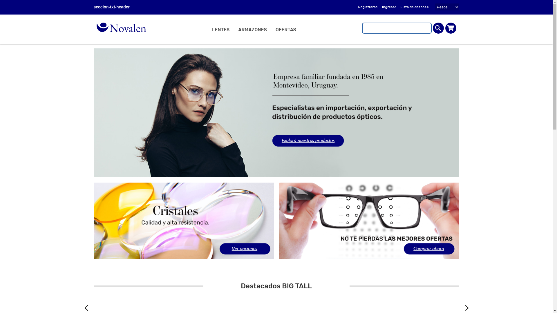 website screenshot of https://novalen.com.uy/