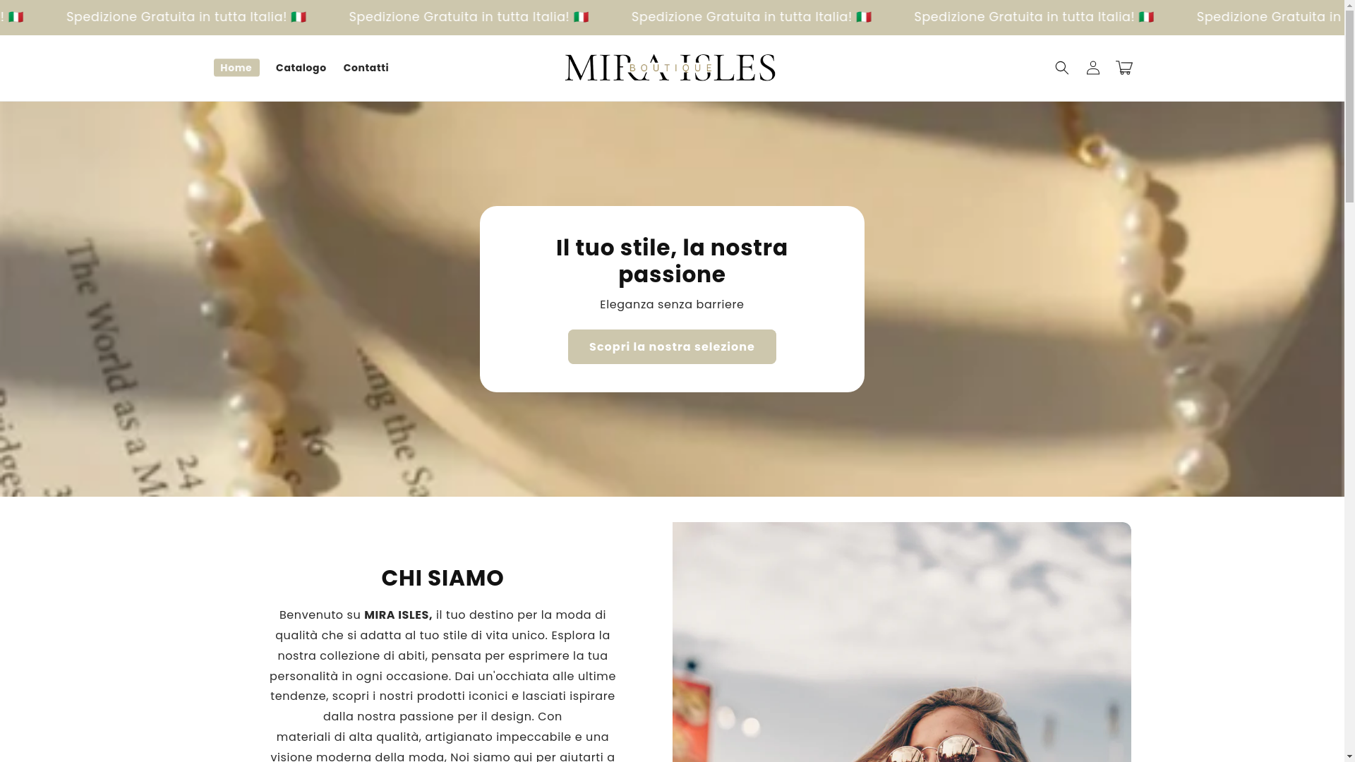 website screenshot of https://miraisles.it/