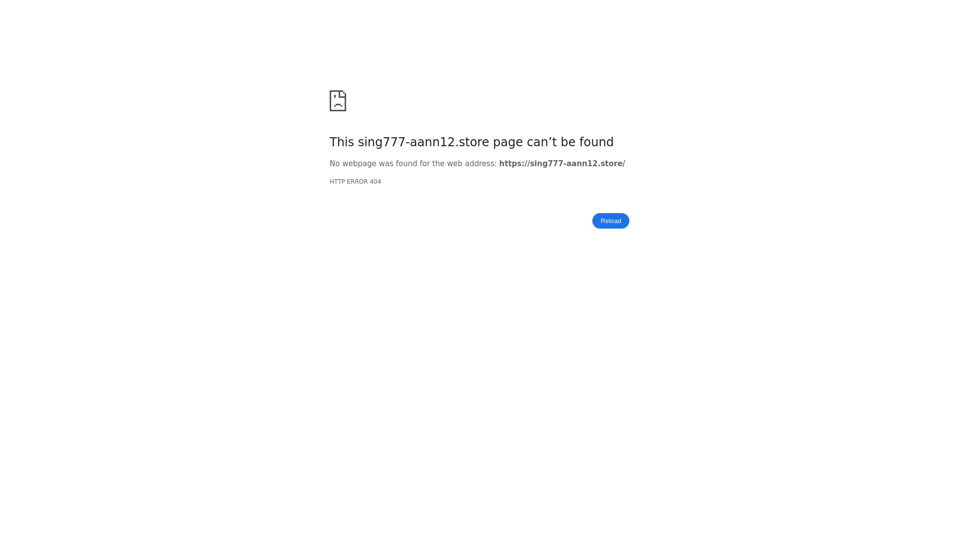 website screenshot of https://sing777-aann12.store/