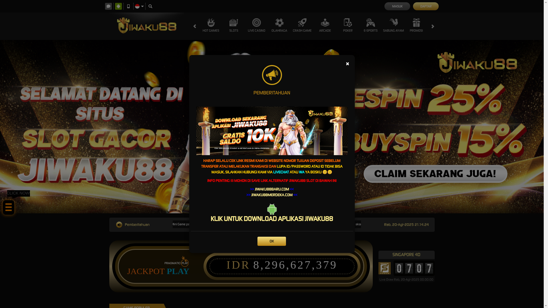 website screenshot of https://jiwaku88kilobite.work/