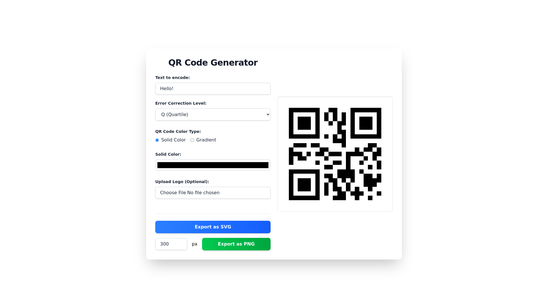 website screenshot of https://qr-code-generator-0pt.pages.dev/