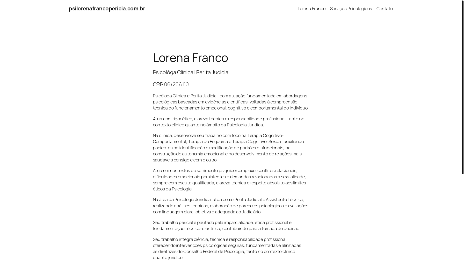 website screenshot of https://psilorenafrancopericia.com.br/