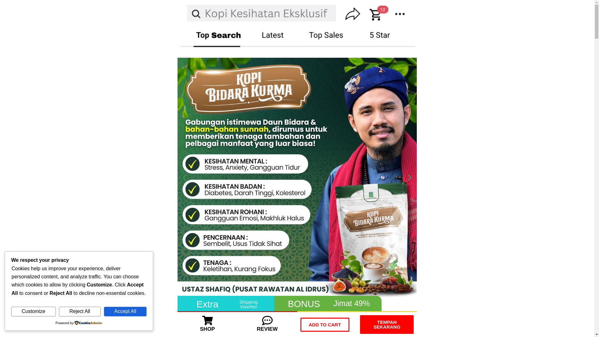 website screenshot of https://kopibidaraustazshafiq.com/