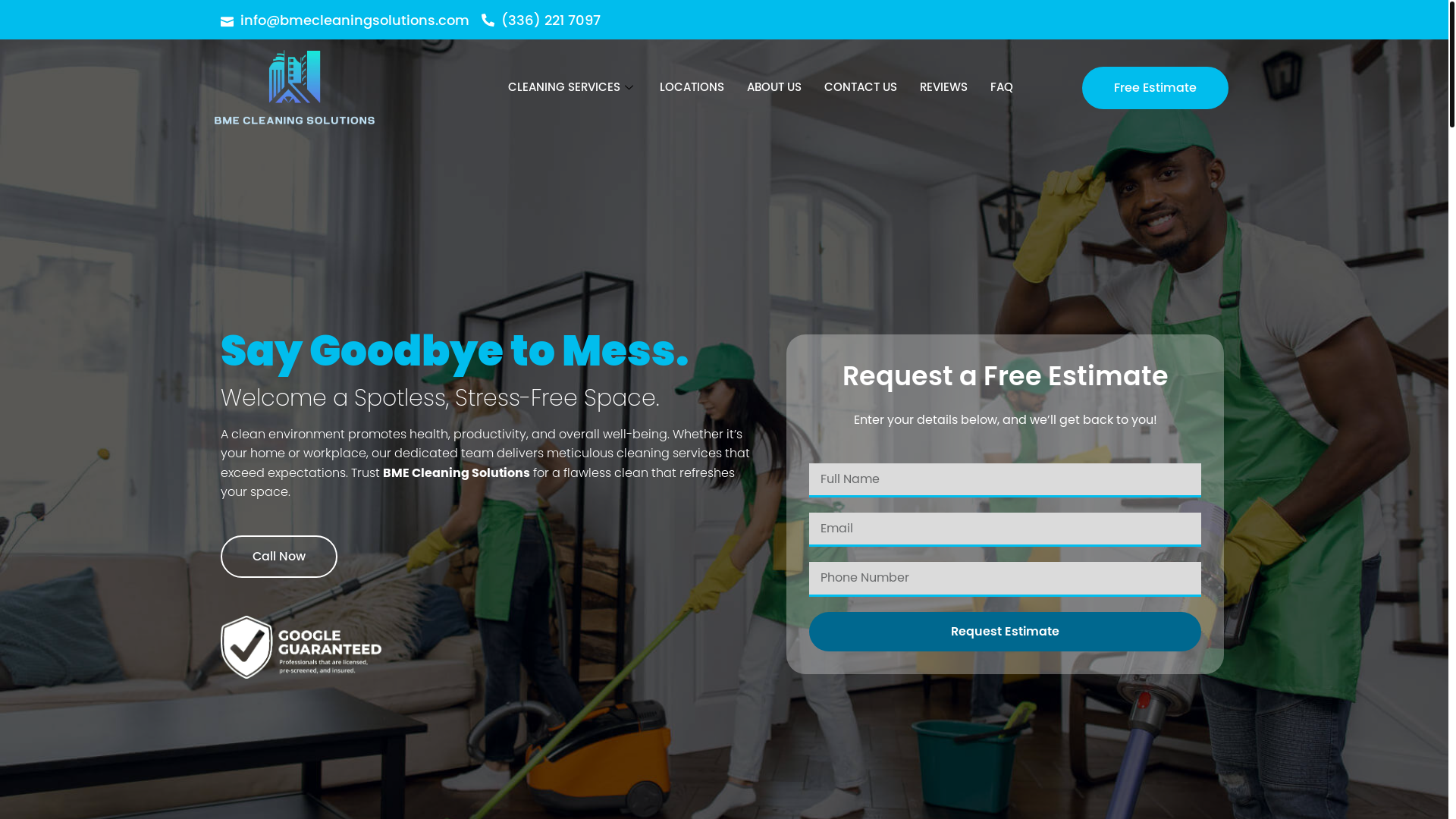 website screenshot of https://bmecleanr.com/