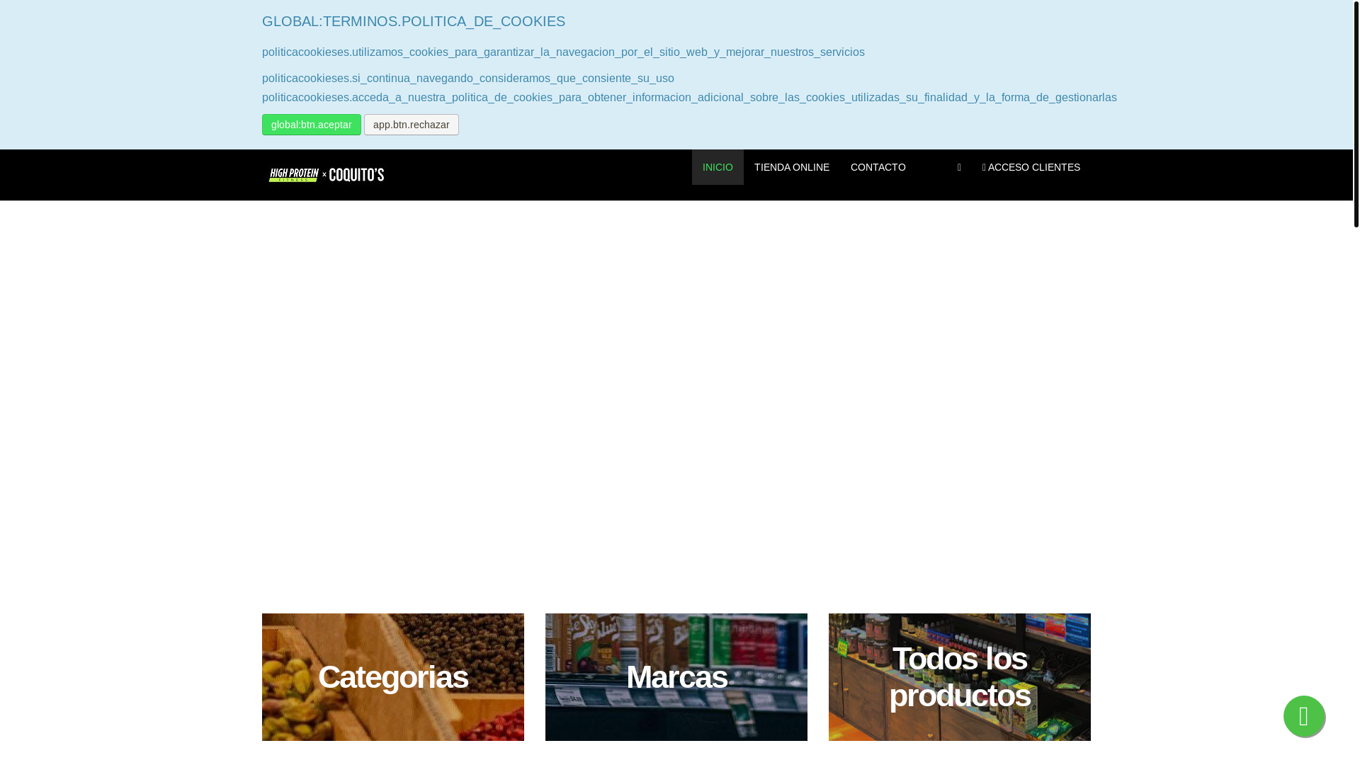 website screenshot of https://coquitosvillacrespo.com/