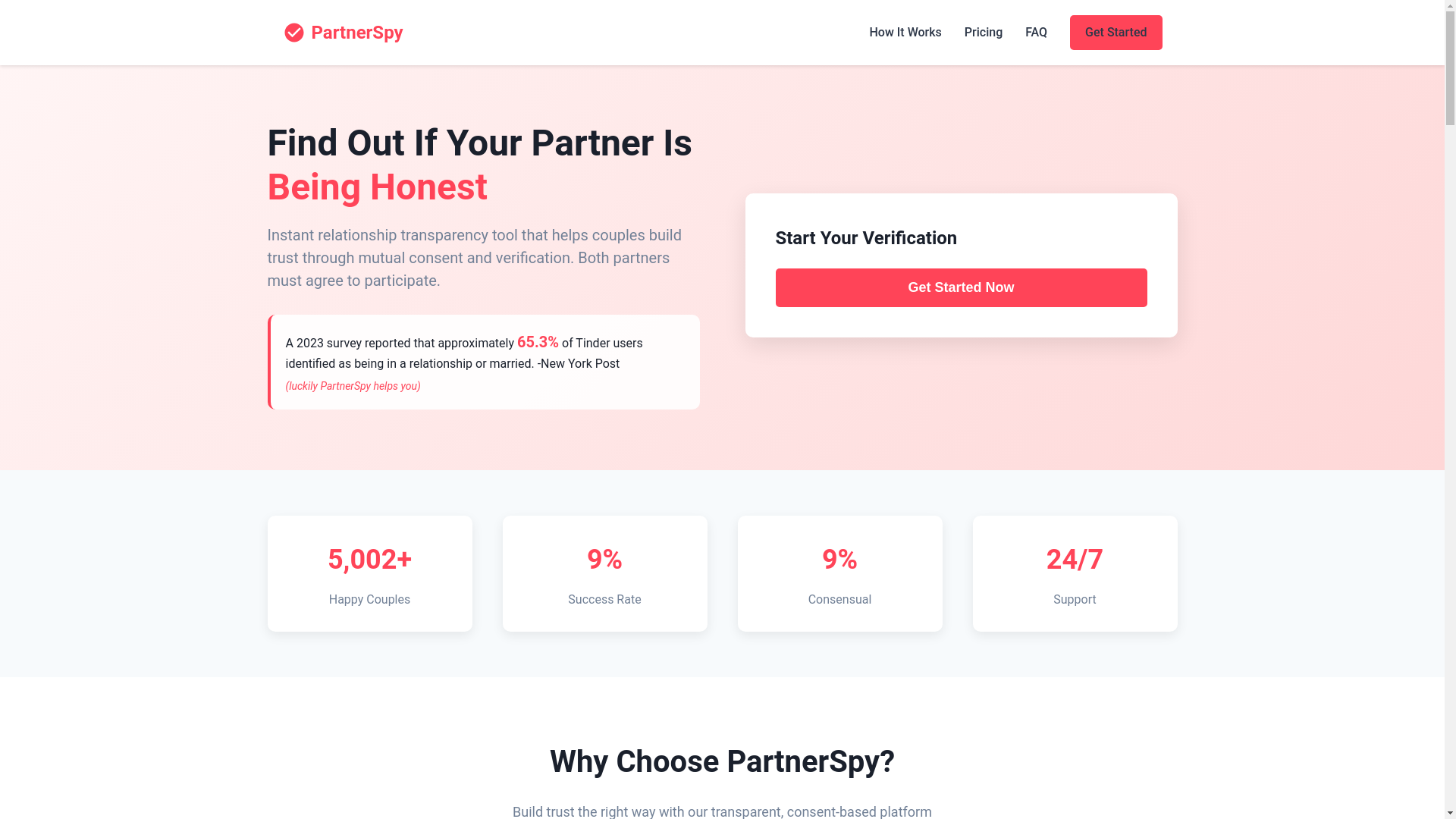 website screenshot of https://partnerspy.org/
