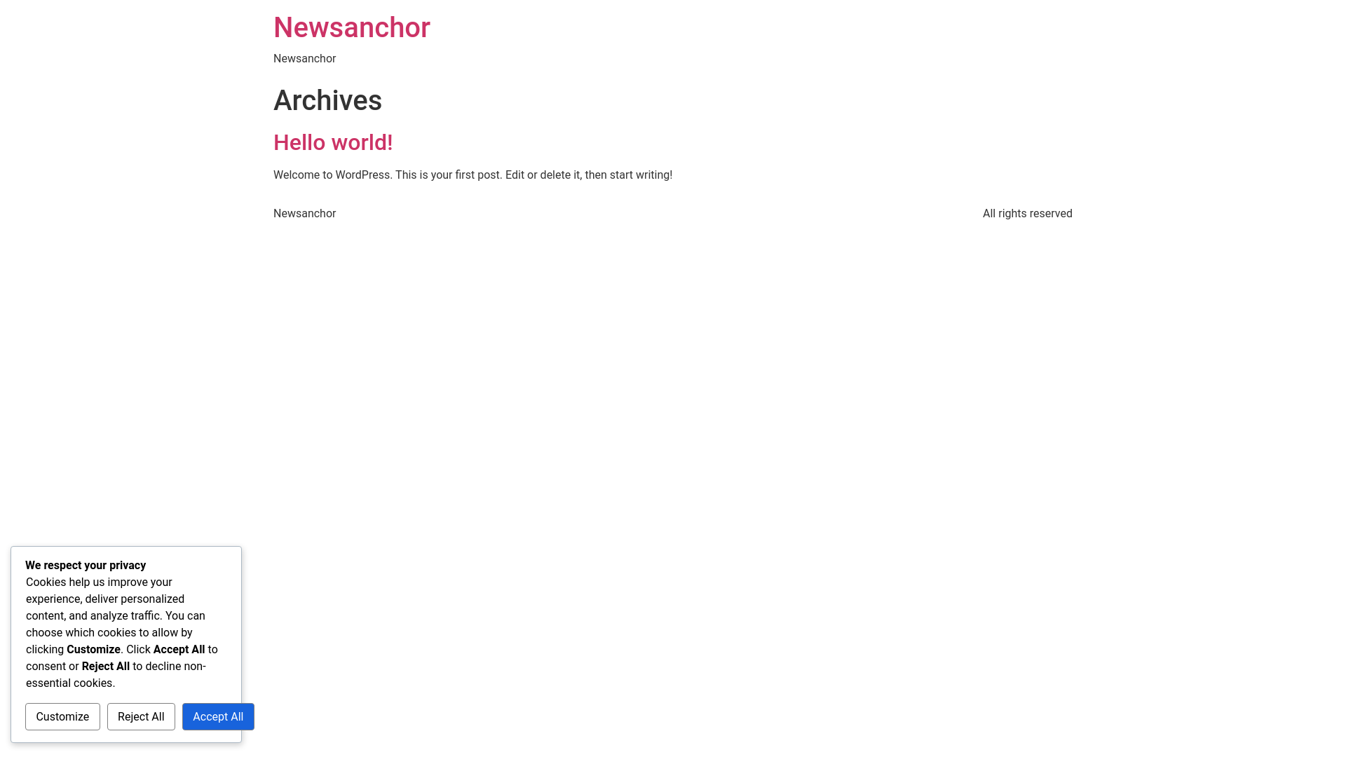 website screenshot of https://newsanchor.co.za/