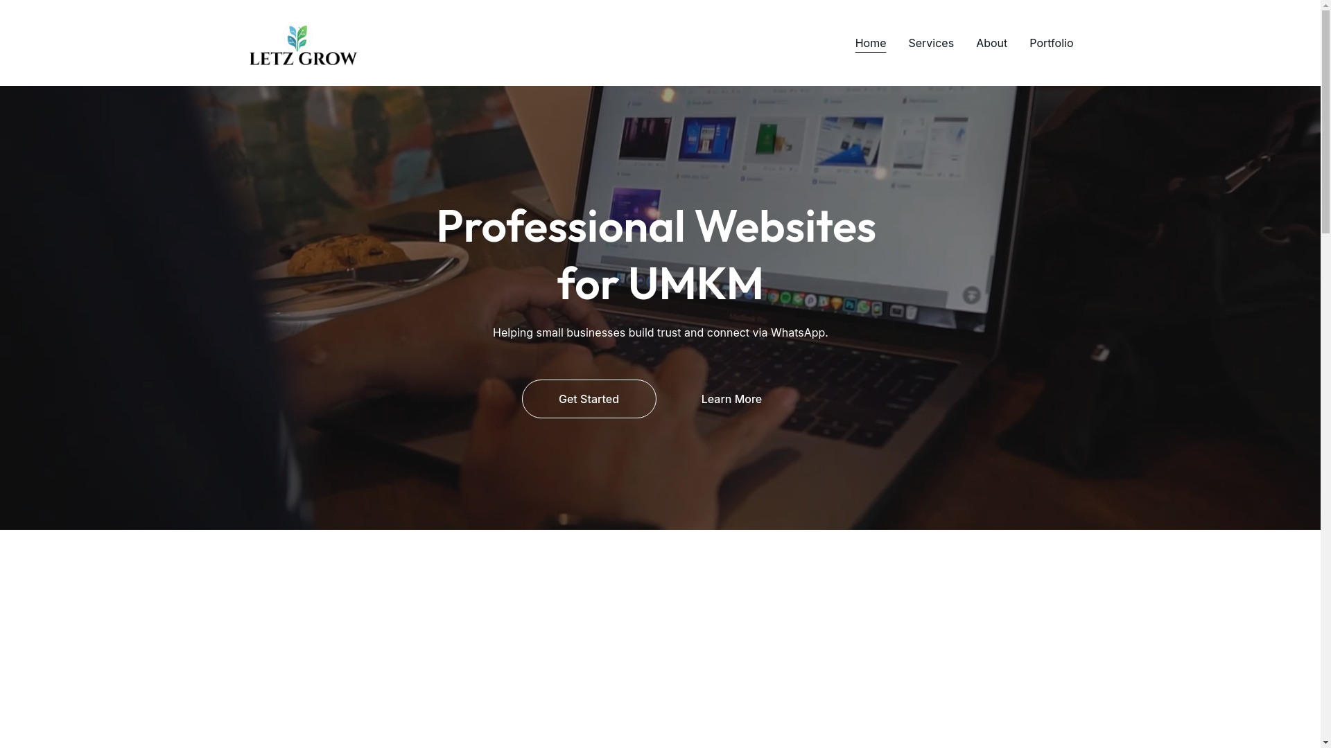 website screenshot of https://letzgrow.id/