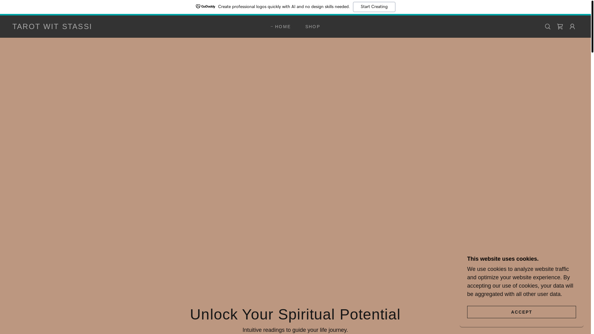 website screenshot of https://tarotwitstassi.org/
