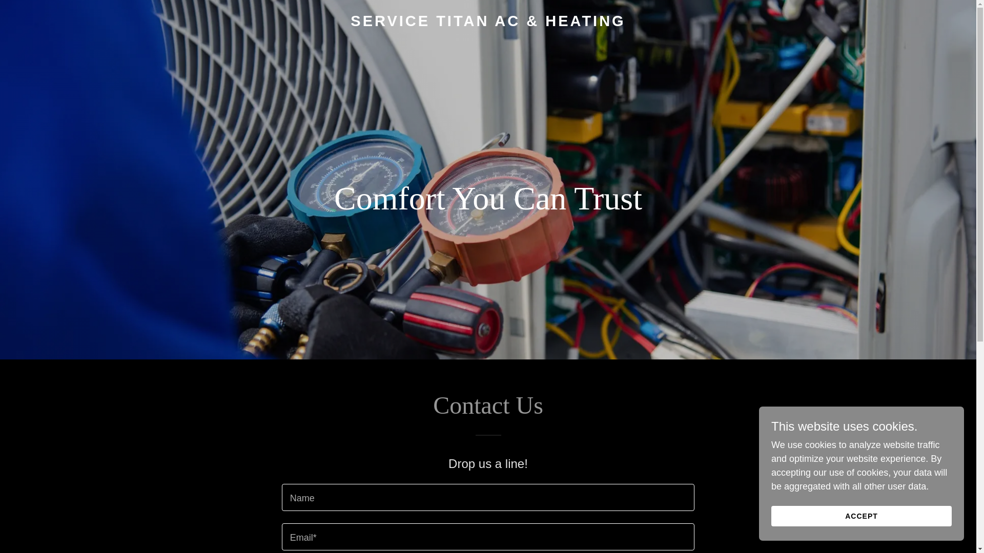 website screenshot of https://titanhvacs.com/
