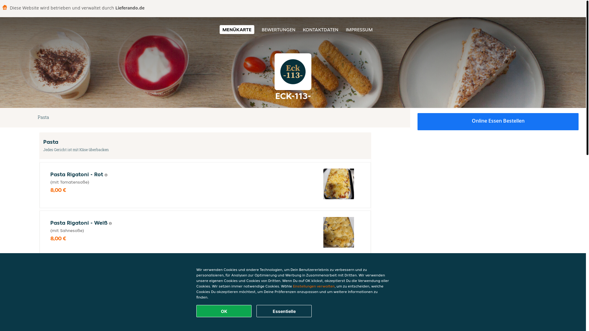 website screenshot of https://eck113-saarbrucken.de/