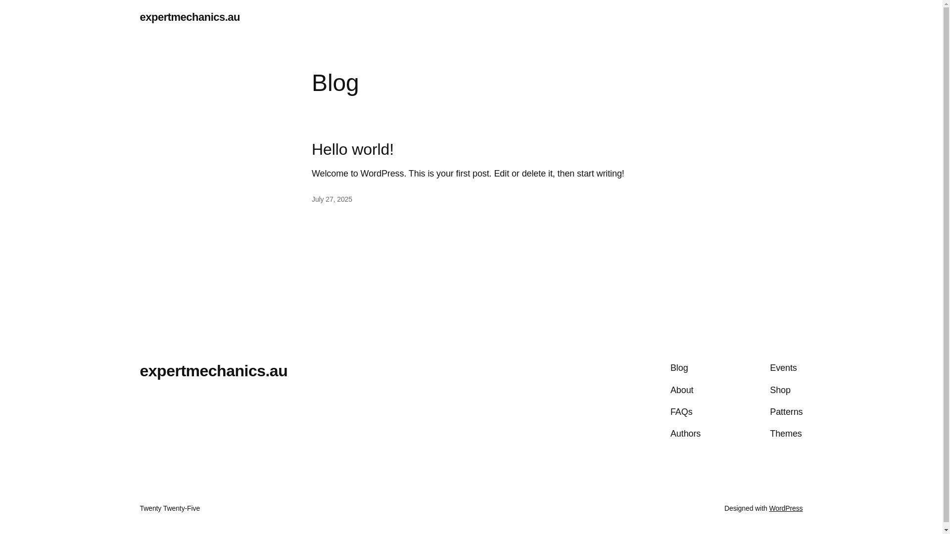 website screenshot of https://expertmechanics.au/