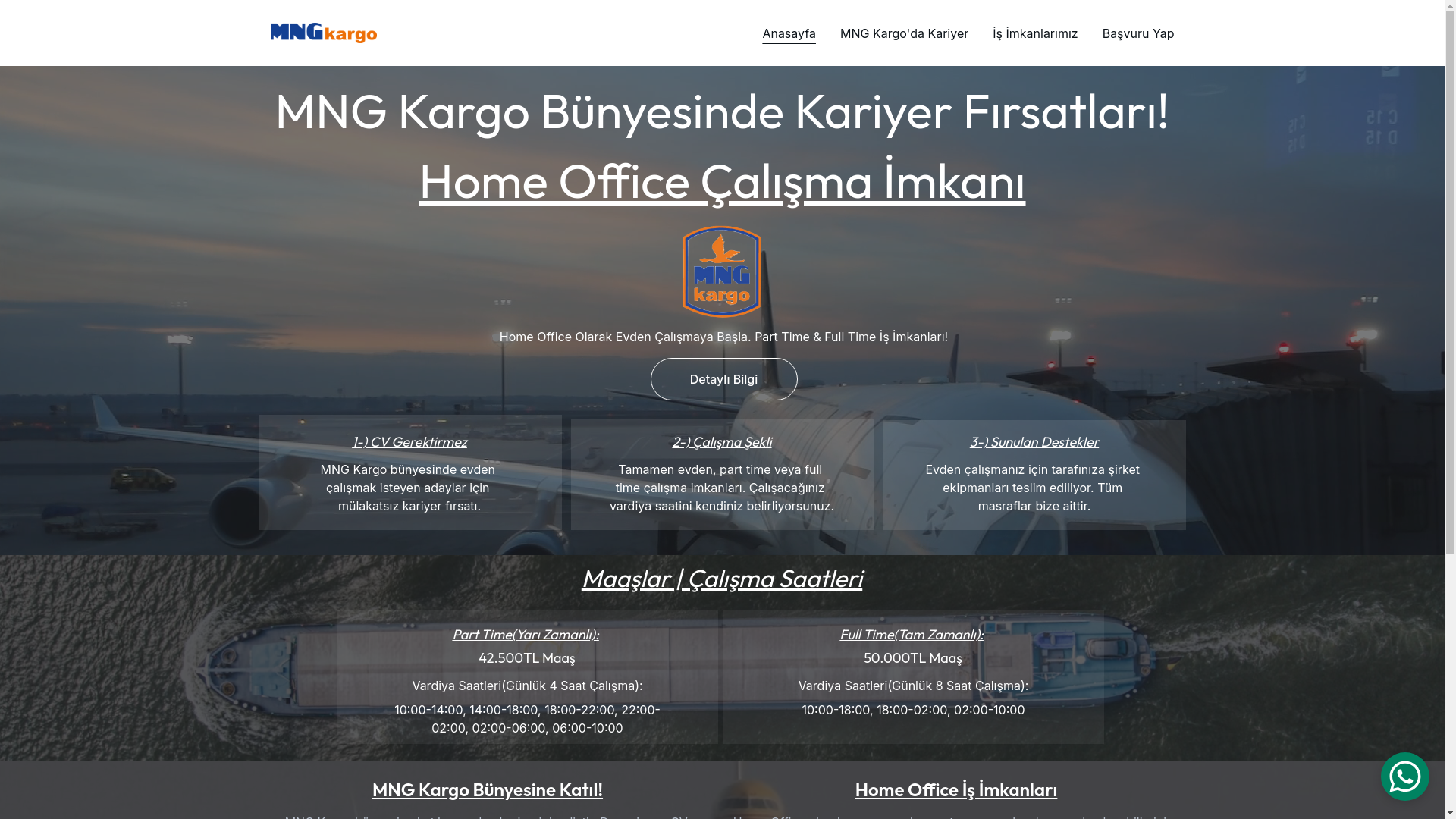 website screenshot of https://mngkariyerfirsatlari.space/