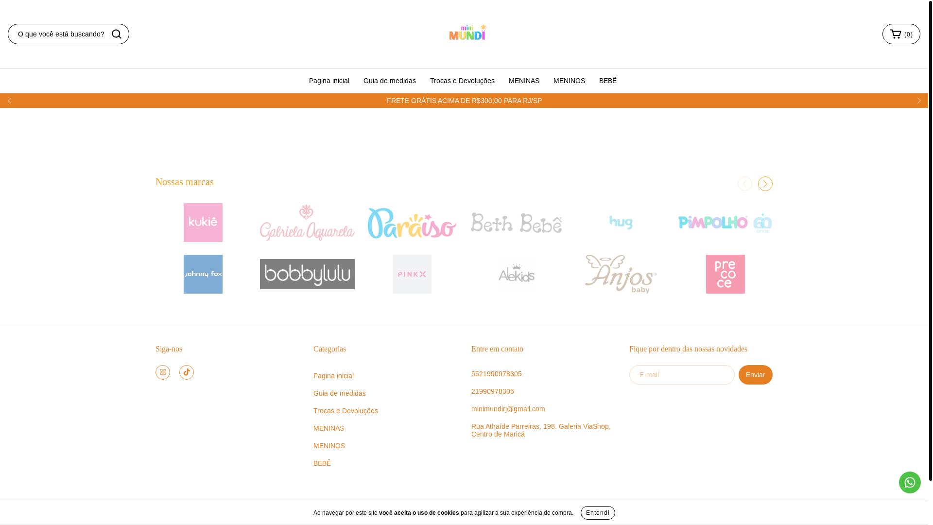website screenshot of https://lojaminimundi.com.br/
